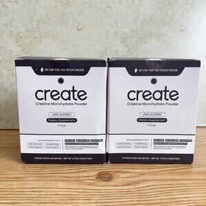 2 pk Create Powder Unflavored 60 Portable Packets EXP 1/27